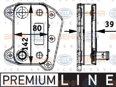 HELLA 8MO 376 726-321 - Масляний радіатор, рухове масло autocars.com.ua