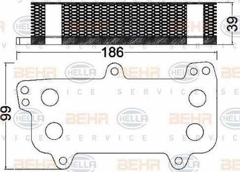 HELLA 8MO 376 797-031 - Масляний радіатор, рухове масло autocars.com.ua