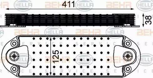 HELLA 8MO 376 906-471 - Масляний радіатор, рухове масло autocars.com.ua