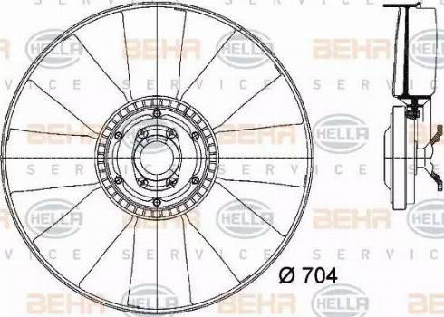 HELLA 8MV 376 728-161 - Вентилятор, охлаждение двигателя avtokuzovplus.com.ua