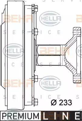 HELLA 8MV 376 728-761 - Зчеплення, вентилятор радіатора autocars.com.ua