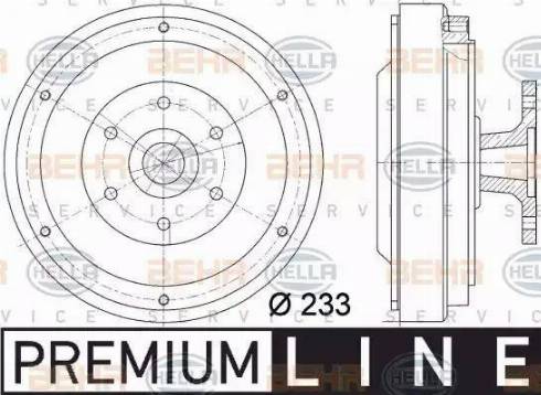 HELLA 8MV 376 729-351 - Зчеплення, вентилятор радіатора autocars.com.ua