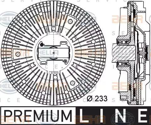 HELLA 8MV 376 730-101 - Зчеплення, вентилятор радіатора autocars.com.ua