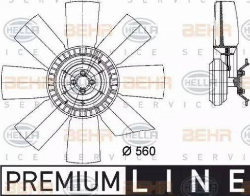 HELLA 8MV 376 731-101 - Вентилятор, охолодження двигуна autocars.com.ua