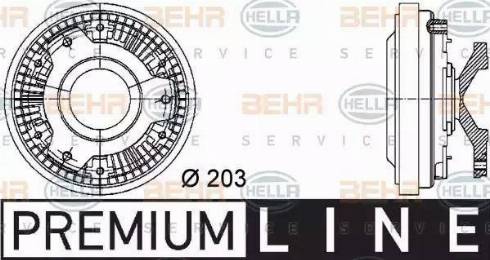 HELLA 8MV 376 731-421 - Сцепление, вентилятор радиатора avtokuzovplus.com.ua