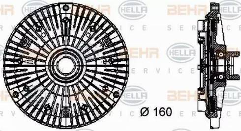 HELLA 8MV 376 732-091 - Сцепление, вентилятор радиатора avtokuzovplus.com.ua