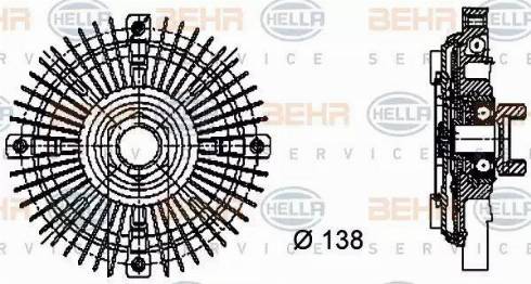 HELLA 8MV 376 732-201 - Сцепление, вентилятор радиатора avtokuzovplus.com.ua