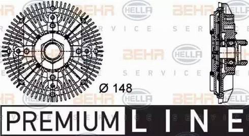 HELLA 8MV 376 732-411 - Зчеплення, вентилятор радіатора autocars.com.ua