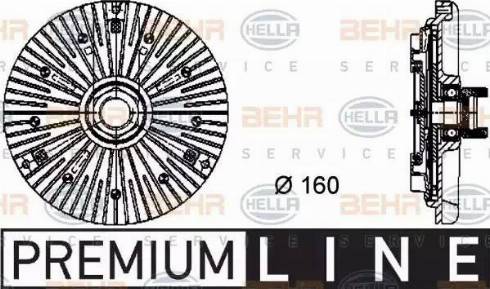 HELLA 8MV 376 733-001 - Зчеплення, вентилятор радіатора autocars.com.ua