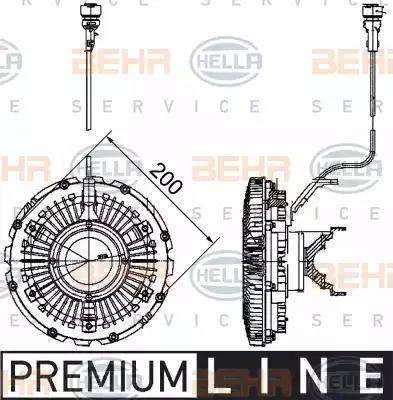 HELLA 8MV 376 757-111 - Зчеплення, вентилятор радіатора autocars.com.ua