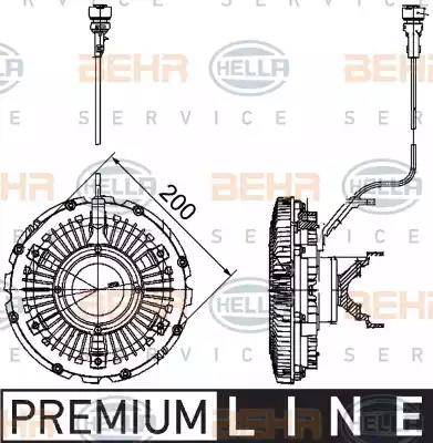 HELLA 8MV 376 757-121 - Зчеплення, вентилятор радіатора autocars.com.ua