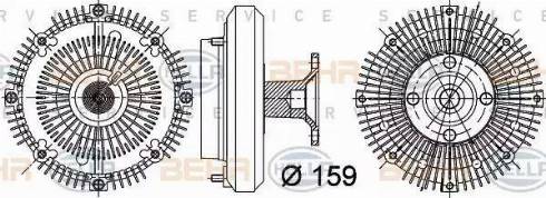 HELLA 8MV 376 757-411 - Зчеплення, вентилятор радіатора autocars.com.ua