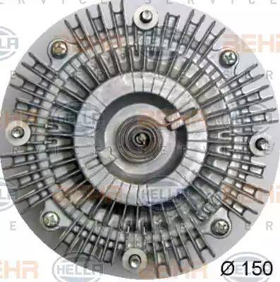 HELLA 8MV 376 758-711 - Зчеплення, вентилятор радіатора autocars.com.ua