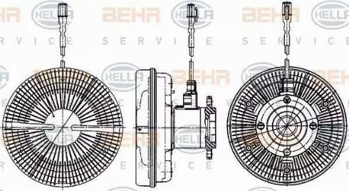 HELLA 8MV 376 906-521 - Зчеплення, вентилятор радіатора autocars.com.ua