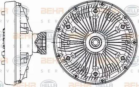 HELLA 8MV 376 906-551 - Сцепление, вентилятор радиатора avtokuzovplus.com.ua