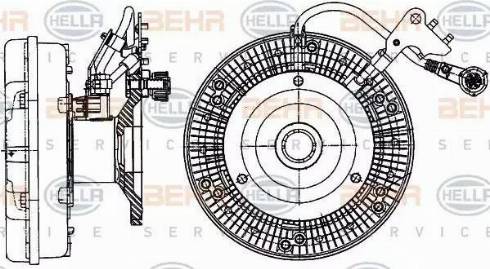 HELLA 8MV 376 906-711 - Зчеплення, вентилятор радіатора autocars.com.ua