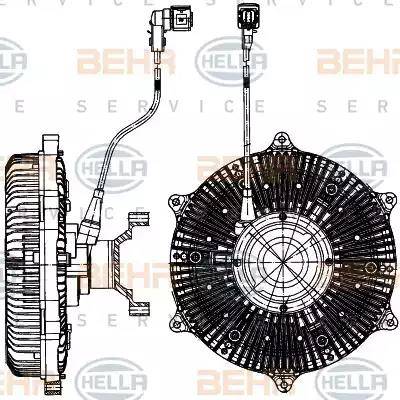 HELLA 8MV 376 907-191 - Зчеплення, вентилятор радіатора autocars.com.ua