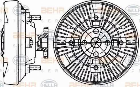 HELLA 8MV 376 907-201 - Сцепление, вентилятор радиатора avtokuzovplus.com.ua