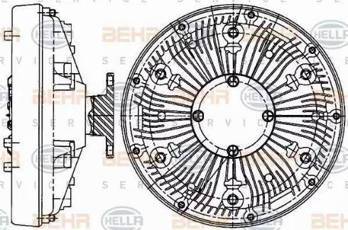 HELLA 8MV 376 907-231 - Сцепление, вентилятор радиатора avtokuzovplus.com.ua