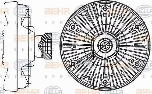 HELLA 8MV 376 907-281 - Зчеплення, вентилятор радіатора autocars.com.ua