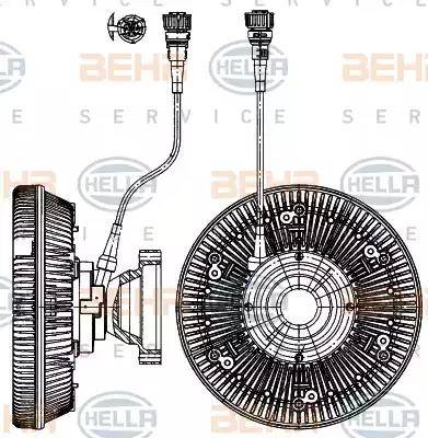 HELLA 8MV 376 907-311 - Сцепление, вентилятор радиатора avtokuzovplus.com.ua