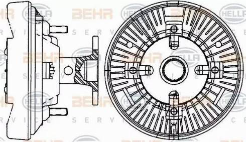 HELLA 8MV 376 907-431 - Зчеплення, вентилятор радіатора autocars.com.ua