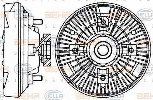 HELLA 8MV 376 907-461 - Зчеплення, вентилятор радіатора autocars.com.ua