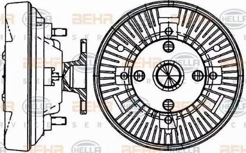 HELLA 8MV 376 907-541 - Зчеплення, вентилятор радіатора autocars.com.ua