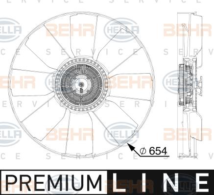 HELLA 8MV 376 911-511 - Вентилятор, охолодження двигуна autocars.com.ua