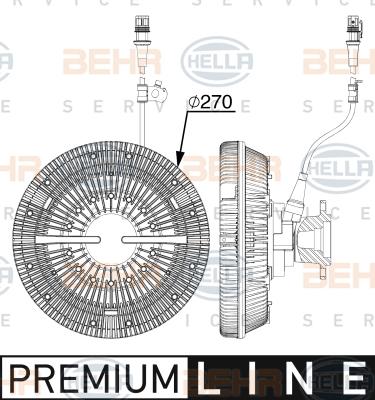 HELLA 8MV 376 912-181 - Зчеплення, вентилятор радіатора autocars.com.ua