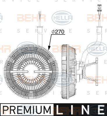 HELLA 8MV 376 912-191 - Зчеплення, вентилятор радіатора autocars.com.ua