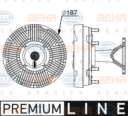 HELLA 8MV 376 912-331 - Зчеплення, вентилятор радіатора autocars.com.ua