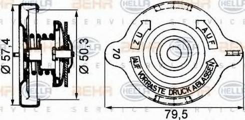 HELLA 8MY 376 742-211 - Крышка, резервуар охлаждающей жидкости avtokuzovplus.com.ua