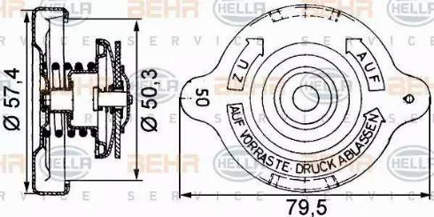 HELLA 8MY 376 742-251 - Кришка, резервуар охолоджуючої рідини autocars.com.ua