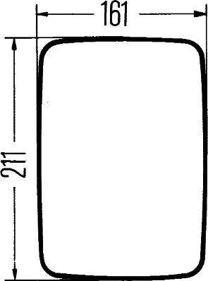 HELLA 8SB 501 147-003 - Широкий дзеркало autocars.com.ua