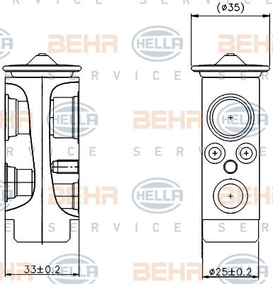 HELLA 8UW 351 004-264 - Розширювальний клапан, кондиціонер autocars.com.ua