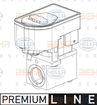 HELLA 8UW 351 008-391 - Електромагнітний клапан, кондиціонер autocars.com.ua