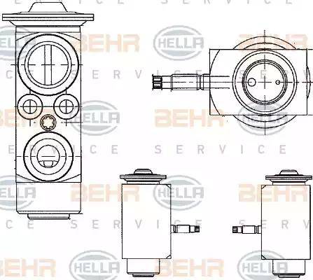 HELLA 8UW 351 234-411 - Расширительный клапан, кондиционер avtokuzovplus.com.ua