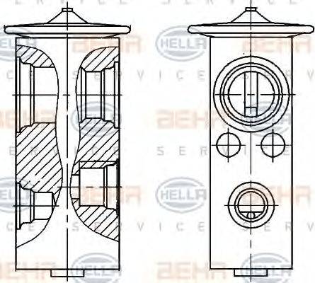 HELLA 8UW 351 336-311 - Расширительный клапан, кондиционер avtokuzovplus.com.ua