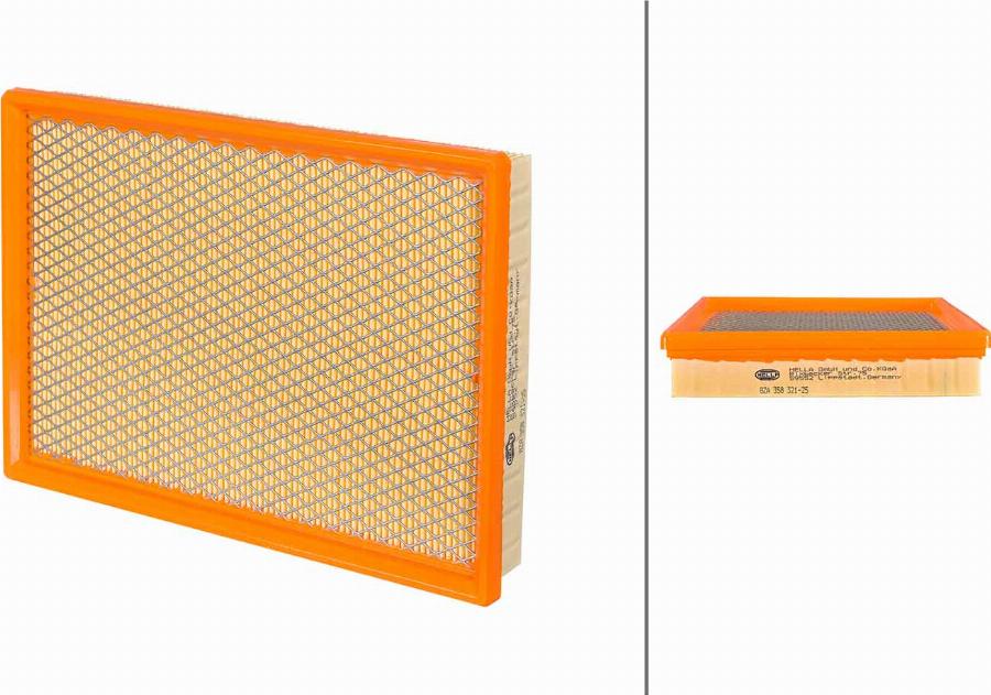 HELLA 8ZA 358 321-251 - Повітряний фільтр autocars.com.ua