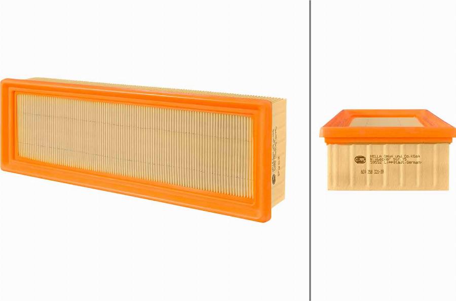HELLA 8ZA 358 321-381 - Повітряний фільтр autocars.com.ua