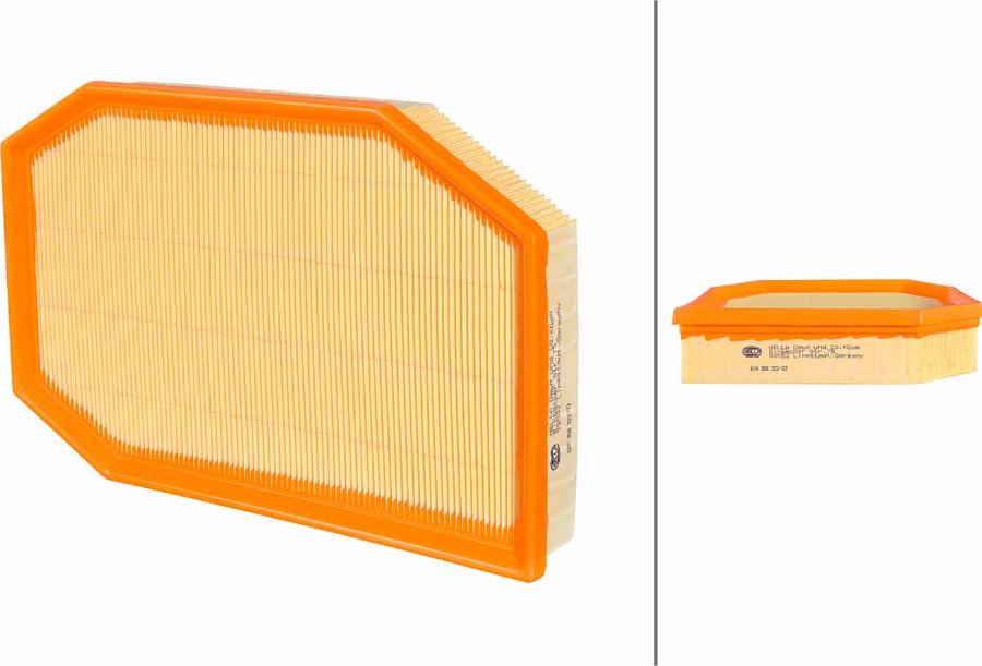 HELLA 8ZA 358 322-221 - Повітряний фільтр autocars.com.ua