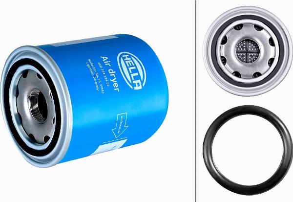 HELLA 8ZD 358 334-001 - Патрон осушувача повітря, пневматична система autocars.com.ua