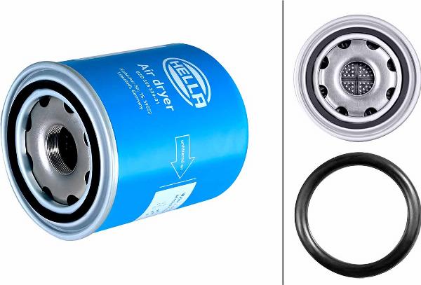 HELLA 8ZD 358 334-011 - Патрон осушувача повітря, пневматична система autocars.com.ua