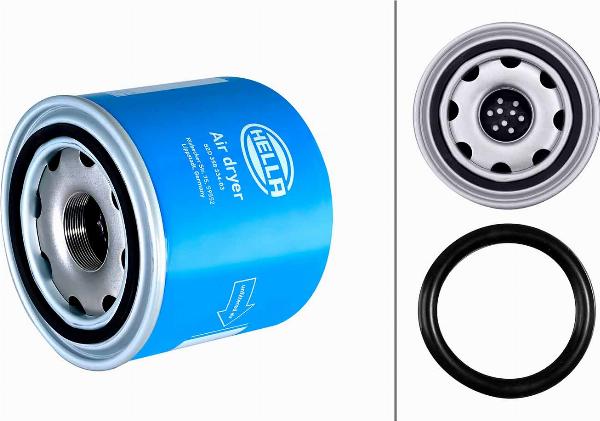 HELLA 8ZD 358 334-031 - Патрон осушувача повітря, пневматична система autocars.com.ua