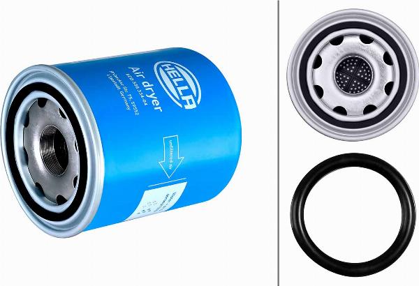 HELLA 8ZD 358 334-041 - Патрон осушувача повітря, пневматична система autocars.com.ua