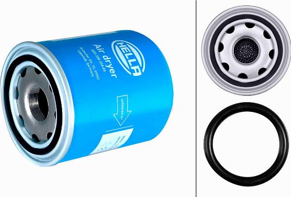 HELLA 8ZD 358 334-051 - Патрон осушувача повітря, пневматична система autocars.com.ua