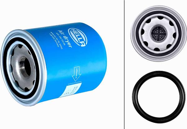 HELLA 8ZD 358 334-061 - Патрон осушувача повітря, пневматична система autocars.com.ua