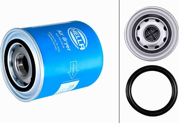 HELLA 8ZD 358 334-081 - Патрон осушувача повітря, пневматична система autocars.com.ua