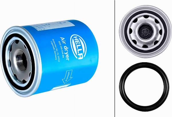 HELLA 8ZD 358 334-091 - Патрон осушувача повітря, пневматична система autocars.com.ua